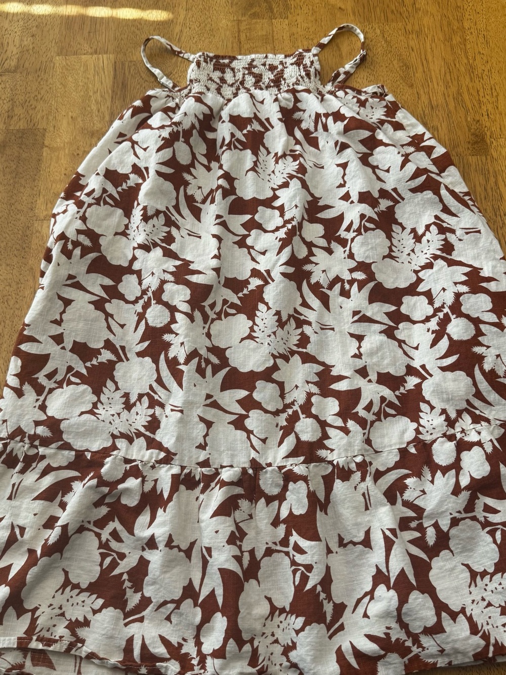 Cat & Jack Rust and White Floral Maxi